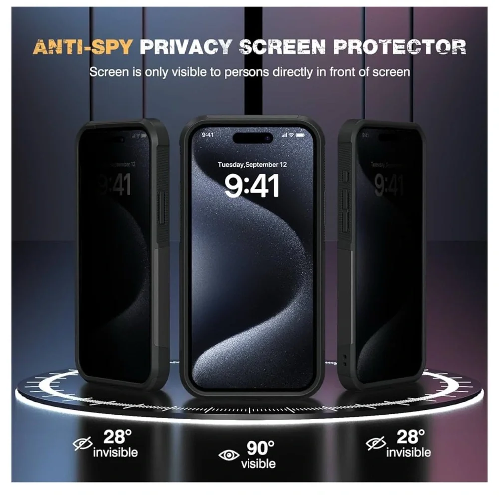 Privacy Black Protective Phone Case
